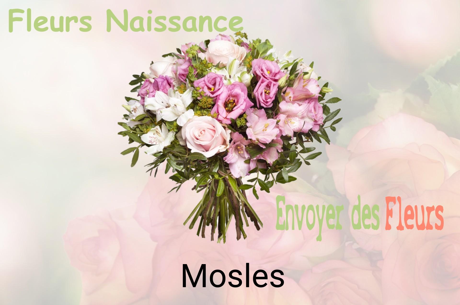 Bouquet de fleurs de naissance livré à Mosles